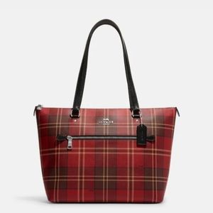 NWT Coach Gallery Tartan Plaid Purse
